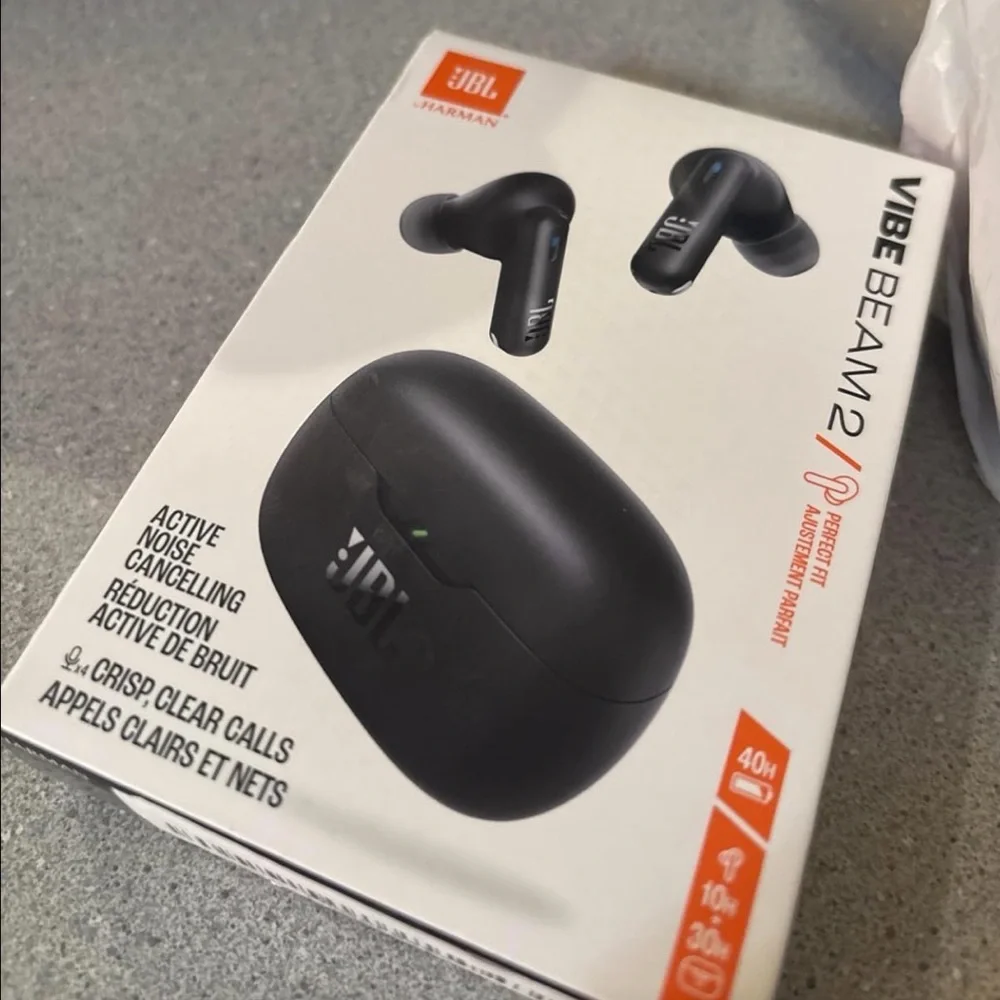 JBL Vibe Beam 2 True Wireless Earbuds - Black New